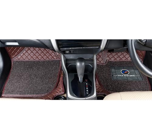Image of Antiskid Premium 7D Car Mat Full Set for BMW X4 xDrive 2019 || Luxury Leather Dual-Stitch Full Set 7D Car Floor Mat || 100% Waterproof ||Color: Coffee Coffee