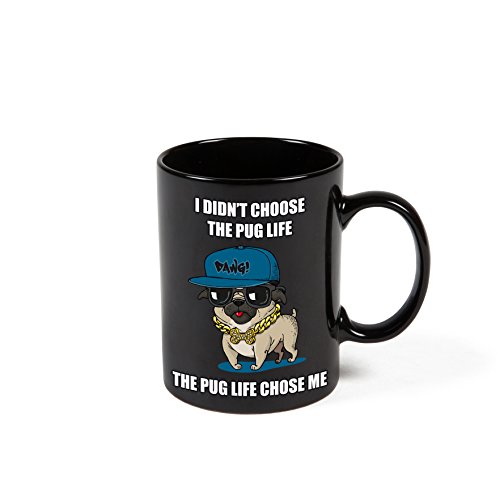 BigMouth Inc Color Changing Pug Mystery Mug, Holds 16oz, Ceramic Cup for Coffee and Tea with Handle, Funny Novelty Cup