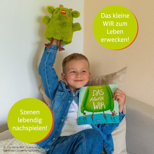 Bauer Spielwaren Das Kleine WIR 12268 Marionnette en Peluche Officielle de la Gamme de Livres pour Enfants - Fourrure Verte Super Douillette - 20 cm - Vert – vue 4