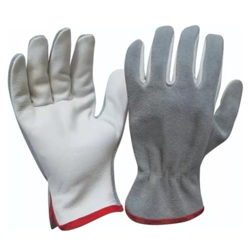 Combo 10 Luvas de Raspa Cano Curto de Vaqueta Mista EPI - Alta Durabilidade e Proteção para Trabalho