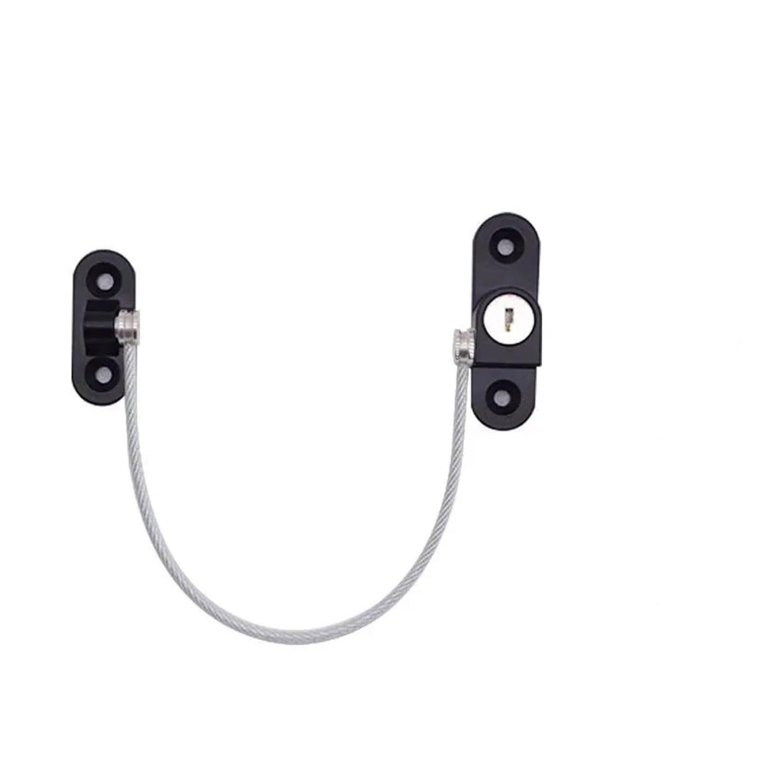 Jfnklfg Black 1Pc Set Window Door Cable Restrictor Ventilator Kids Child Safety Security Chain Lock Kits Stainless Steel For Home Office(Black 1Pc)