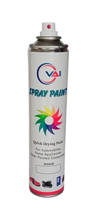 VAI Spray Paint Satin Black- 440 ml,For Wood, Metal, Bike, Cars, Furnitures,Art and Craft Painting JCB, Industrial Powder coatings, Liquid paintings, Electrical Panels etc.