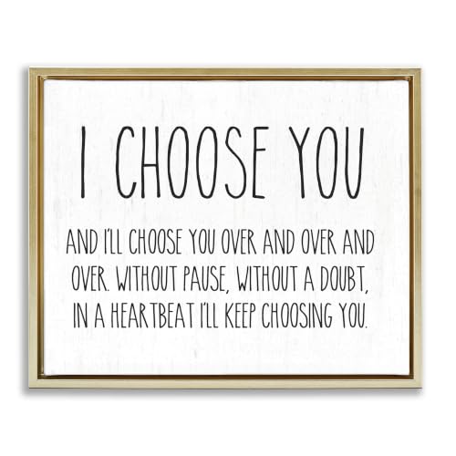 Romantic Love Quote Casual, 16 x 20 Inch Canvas in Floater Frame