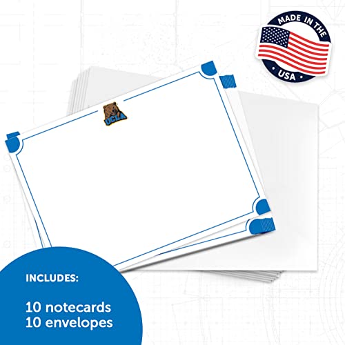 Image of Desert Cactus UCLA 10 Pack Notecards Stationery Cardstock University of California Los Angeles Bruins Includes Envelopes Memo Party Thank You (Notecard 4a)