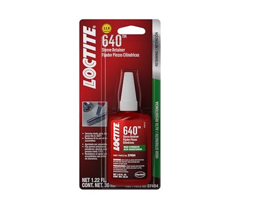 Loctite 37484-6PK High Strength Sleeve Retainer 640-36 ml Bottle, (Pack of 6)