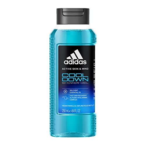 Adidas - Active Skin & Mind - Gel Douche Cool Down Homme - Formule Clean & Vegan, rafraîchissant - 250 ML