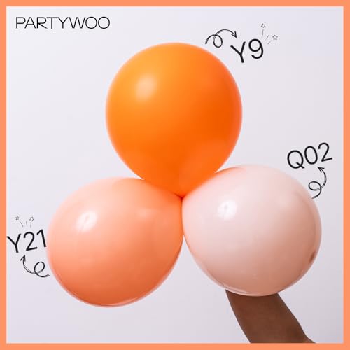 Image of PartyWoo Peach Balloons 50pcs Light Orange Latex Helium Balloons 12 Inch | Wedding Baby Shower Bridal Shower Bachelorette Anniversary Engagement Graduation Party Decorations Orange-Y21