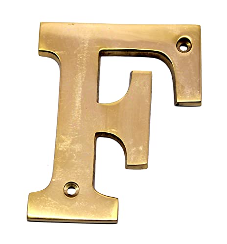 esplanade Brass House Hotel Door Name - Wall Door Plaque Alphabet Letter "Z" - 4" Inches ("F" Alphabet - 4)