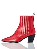 Por encima del tobillo find. Botines Camperos de Piel Mujer, Rojo (Red 007), 38 EU