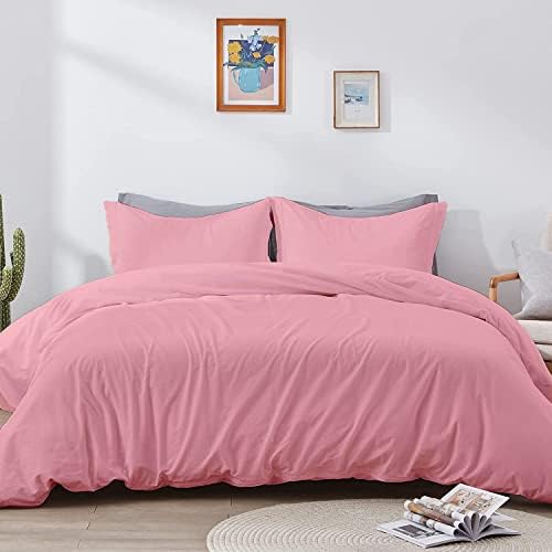 Hotel Luxury - Juego de funda de edredón de 3 piezas de algodón egipcio de fibra larga de 800 hilos, tamaño King de Alaska, tamaño 132 x 120, cierre