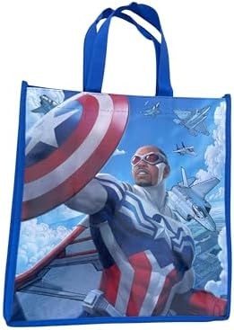 Legacy Licensing Partners Marvel Captain America Sam Wilson Collectable Large Reusable Christmas Gift Tote Bag image 3