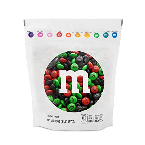 M&M'S 2lbs Party Size Kwanzaa Milk Chocolate Candy - Green, Red and Black Chocolate Candy for Kwanzaa Gifts, Kwanzaa Decorations or Gift Baskets