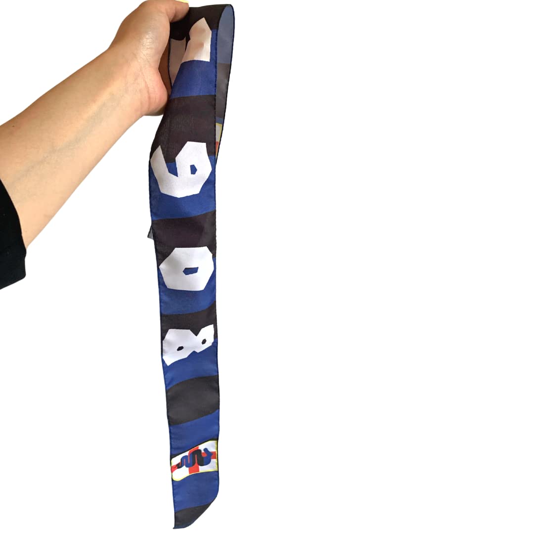 NARAMAKI® Attaches Inter 86 x 6 cm noires bleues – 3 bandes pour Tifo 1908 – Gadgets de football