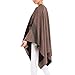Women's Shawl Wrap Poncho Ruana Cape Cardigan Sweater Open Front for Travel Flight Cruises (PC04-3)