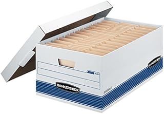 Bankers Box Fellowes 00702 Store/File Medium-Duty Storage Boxes with Lift-Off Lid, Legal, 12 Pack (00702)
