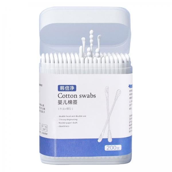 UJEAVETTE® 2x200 Pieces Baby Swabs Eyelash Extension Tools Paper Sticks Cotton Buds Tip-picture-58