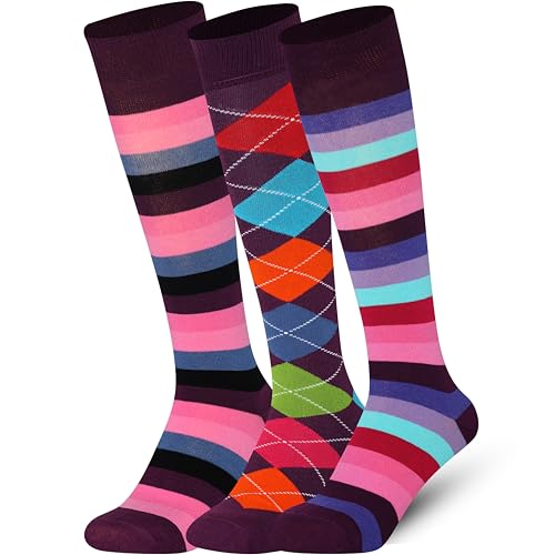 Image of Mysocks Unisex Extra Fine Combed Cotton Knee High Socks, Hand Linked Toe, Soft Latex Band