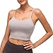 Lemedy Women Padded Sports Bra Fitness Workout Running Shirts Yoga Tank Top (M, Light Grey)