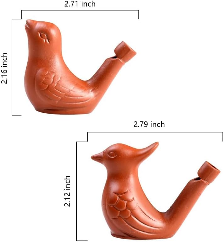 4Pcs Bird Water Whistles Warbler Bird Call Whistle Bird Whistle Tongue Bird Caller Purple Clay Pottery Waterfowl Whistle Outdoor Accessories image 3