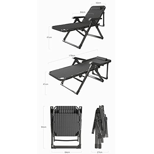 Fauteuil de jardin à gravité zéro fauteuil inclinable extérieur plage - 4
