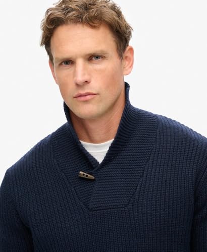 Superdry Men's Merchant Shawl Neck Jumper, Navy3