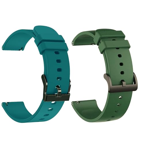 Image of IIK COLLECTION 22mm Silicone Strap for Smart Watches | Combo Pack Compatible With Noise, Fireboltt, Boat Xtend, Pebble, Boat Flash, Noise Color Fit, Ultra Smart Watch & All Watches