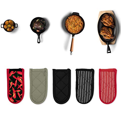Evoio Hot Handle Holder, Cast Iron Skillet Handle Covers, Non-Slip Machine Washable Pot Holder Sleeves for Kitchen, BBQ and Baking (4-Pack Black) - Thumbnail 5