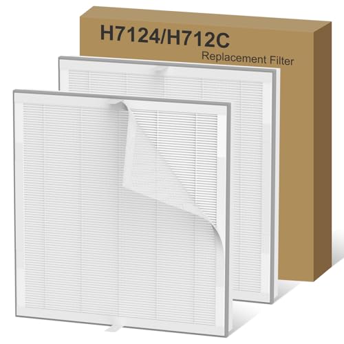 Filtros H7124 para GoveeLife H7124 y H712C, repuesto de prefiltro lavable y HEPA H13, 2 unidades