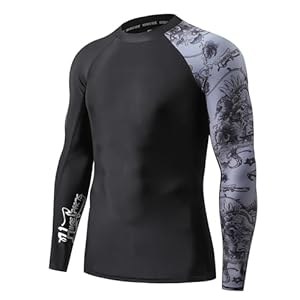HUGE SPORTS Men’s Splice UV Sun Protection UPF 50+ Skins Rash Guard