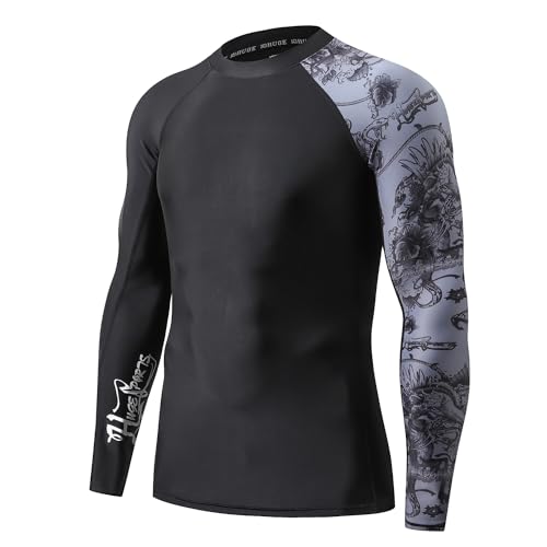 HUGE SPORTS Men’s Splice UV Sun Protection UPF 50+ Skins Rash Guard