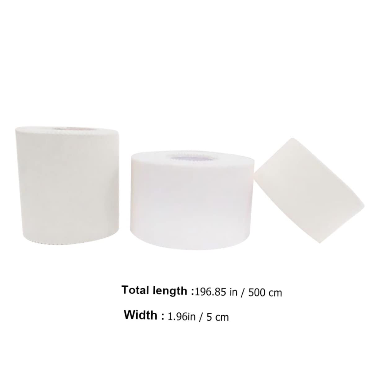 minkissy 3Rolls Cotton Sports Tape for Wrist and Elbow Protection White Fitness Tape Durable Athletic Tape for Injury Prevention and Support