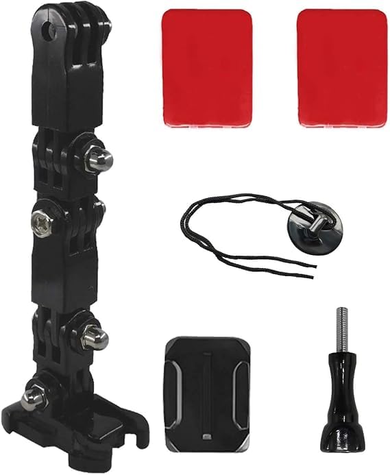 SHOPEE 9PCS 4-Way Motorcycle Helmet Chin Mount for Hero 13/12/11/10/9/8/7, Osmo Action 3 & 4 SJCAM,Insta 360 & Other 4K Sports Cameras/Waterproof 3M Adhesive/Lightweight & Durable - Ideal for Bikers-picture-10