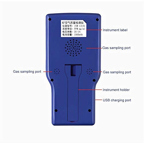 Carbon Dioxide Detector, Formaldehyde Detector, Air Quality Detector, Digital LCD Display Gas Analyzer Monitor Air Quality Meter for Home Indoor Outdoor