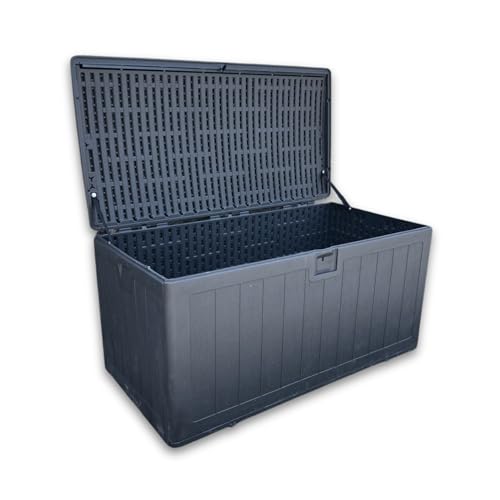 Rijoka Boîte de rangement - Coffre de jardin - 400L - 128 x 65 x 64 cm - Taupe