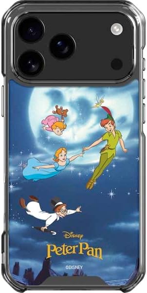 Skinit Clear Phone Case Compatible with iPhone 17 Pro Max - Officially Licensed Disney Peter Pan Wendy and The Boys to Neverland Design