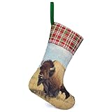 Bison in The Great Plains - Calcetín de Navidad personalizado con lentejuelas que cambian de color, para colgar en el árbol de Navidad