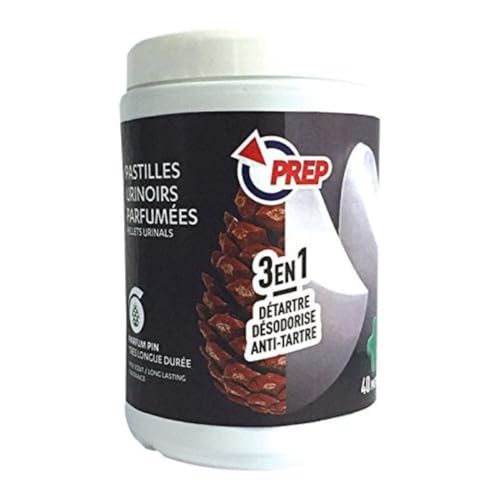 PREP - Nettoyant Pastilles Urinoir Fresh'40 Pin - Nettoie, Détartre & Désodorise - Sans Paradichlorobenzène - Fabrication Française - 40 Pastilles Parfumées