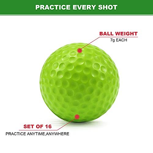 Image of 40 Pack Foam Golf Practice Balls - Realistic Feel and Limited Flight Training Balls for Indoor or Outdoor (5 Color, 8 Pack of Each Color)