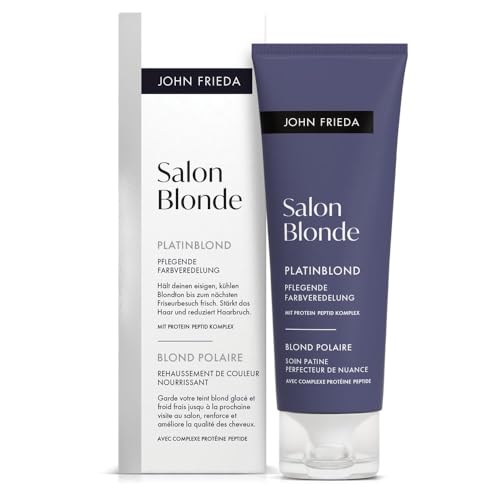 John Frieda Salon Blonde - Platinblond - Farbveredelung - Hält den eisigen kühlen Blondton bis zum nächsten Friseurbesuch frisch - Inhalt: 120 ml - Formuliert ohne Ammoniak oder Peroxid