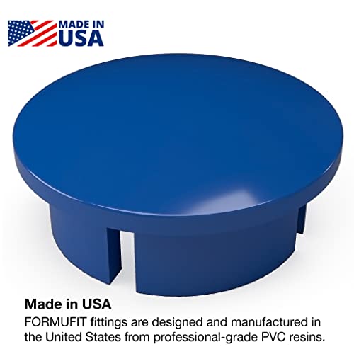 Formufit F114Idc-Bl-10 Pvc Internal Domed End Cap, Furniture Grade, 1-1/4" Size, Blue (Pack Of 10) #TOP1
