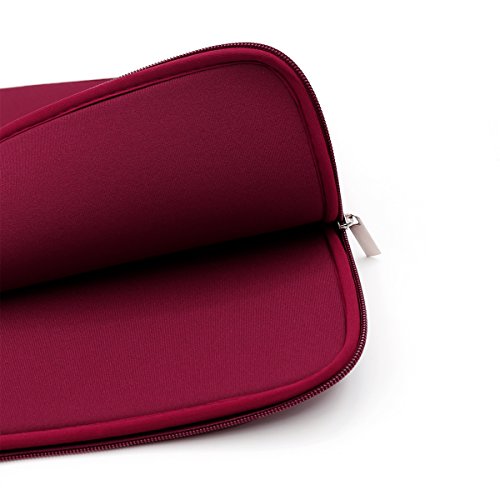 Rainyear Laptop Sleeve Case Compatible With 13.3 Inch Notebook Computer Tablet Chromebook 2021 2022 New 14" Macbook Pro M1 A2442 Soft Cover Protective Case Zipper Carrying Bag(Red) #TOP5