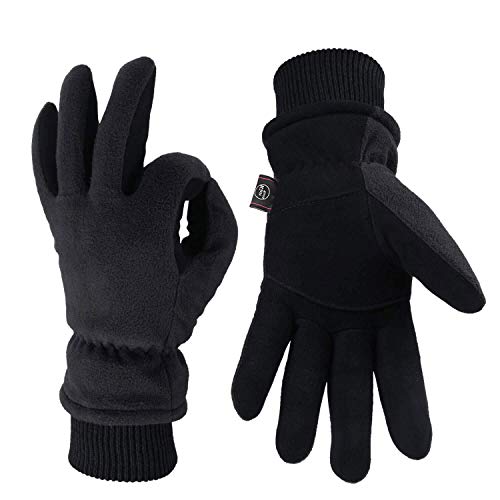 KIM YUAN Winter Gloves - Cold Proof, 3M Thinsulate, Deerskin Suede Leather, Cold