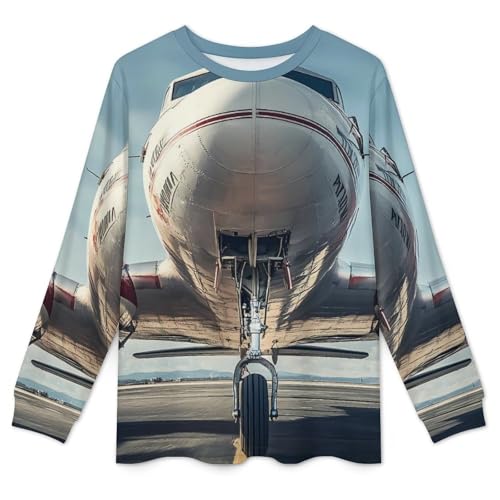 Aircraft on A Runway Men’s Pajama Set Long Sleeve Top And Pants Loungewear Sleepwear Pjs Nightwear 6