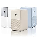 鉛筆削り 手動 鉛筆削り グレー 1個入 5段階芯調節機能 自動ペン送り機能 合金鋼ホブ 自動芯抜き 6.5~8mm鉛筆対応 持ち運び簡単 子供プレゼントにも (グレー)