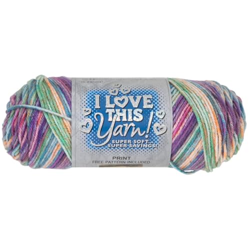 Image of Hobby Lobby Print I Love This Yarn 100% Acrylic, 416 Sunset, Set of 2 | 4 Medium Weight, 252 Yards Per Skien, For Crocheting & Knitting