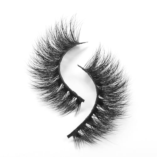 Image of Beauty False Eyelash For Women-Natural & Lightweight Faux Mink Fake Eyelashes /Long Lasting Eye Makeup Lash 5D / Soft & Comfortable Black Reusable Cat Eye Lashes -Fluttery & Wispy (Goddess)