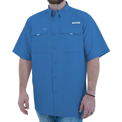 HABIT Men’s Fourche Mountain Short Sleeve River Guide Fishing Shirt - UPF 40+ UV Protection3