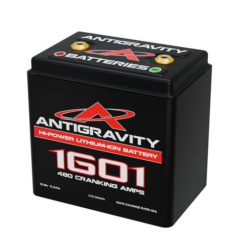 Antigravity AG-1601 Lithium Motorcycle Battery, Small Case 12V LiFePO4, 480 Cranking Amps, Lightweight Powersports Battery, No BMS