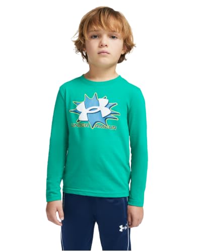 Image of Under Armour Boys' Long Sleeve Logo Graphic T-Shirt, Lightweight & Breathable, Relaxed Fit