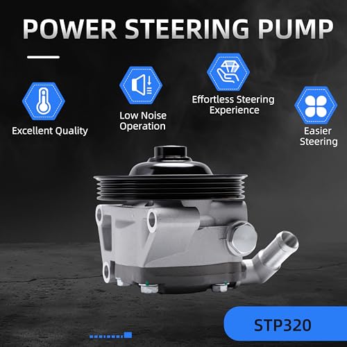Loautong Power Steering Pump with Pulley, for Ford Transit-150/Transit-250/Transit-350/Transit-350 HD 2015-2024, V6 3.5L 3.7L, Power Assist Pump Replace# STP320, CK4Z3A674A, CK4Z3A674B, CK4Z3A674C by Loautong - Image 5